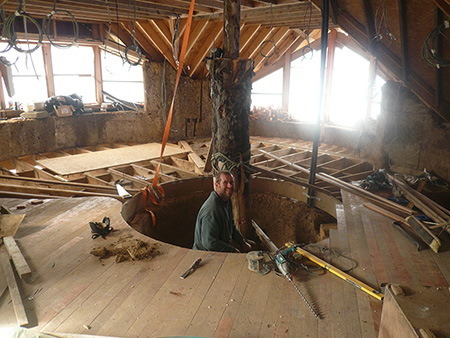 cob house under construction